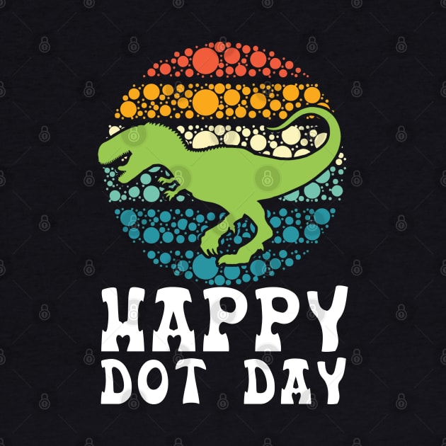 Happy International Dot Day Colorful Polka Dot Dinosaur Boys by The Design Catalyst